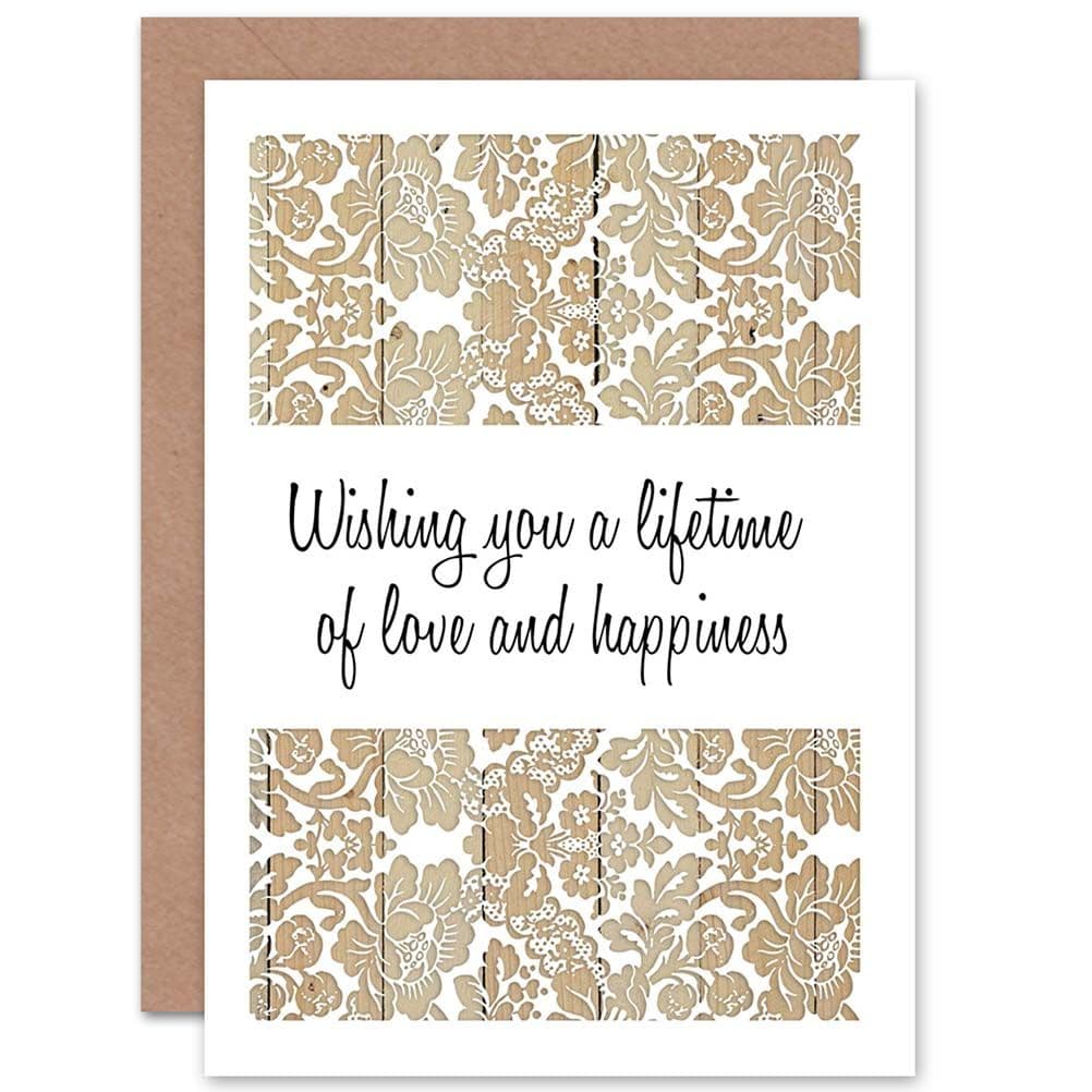 Wedding Celebration Wishing Love Happiness Greetings Card