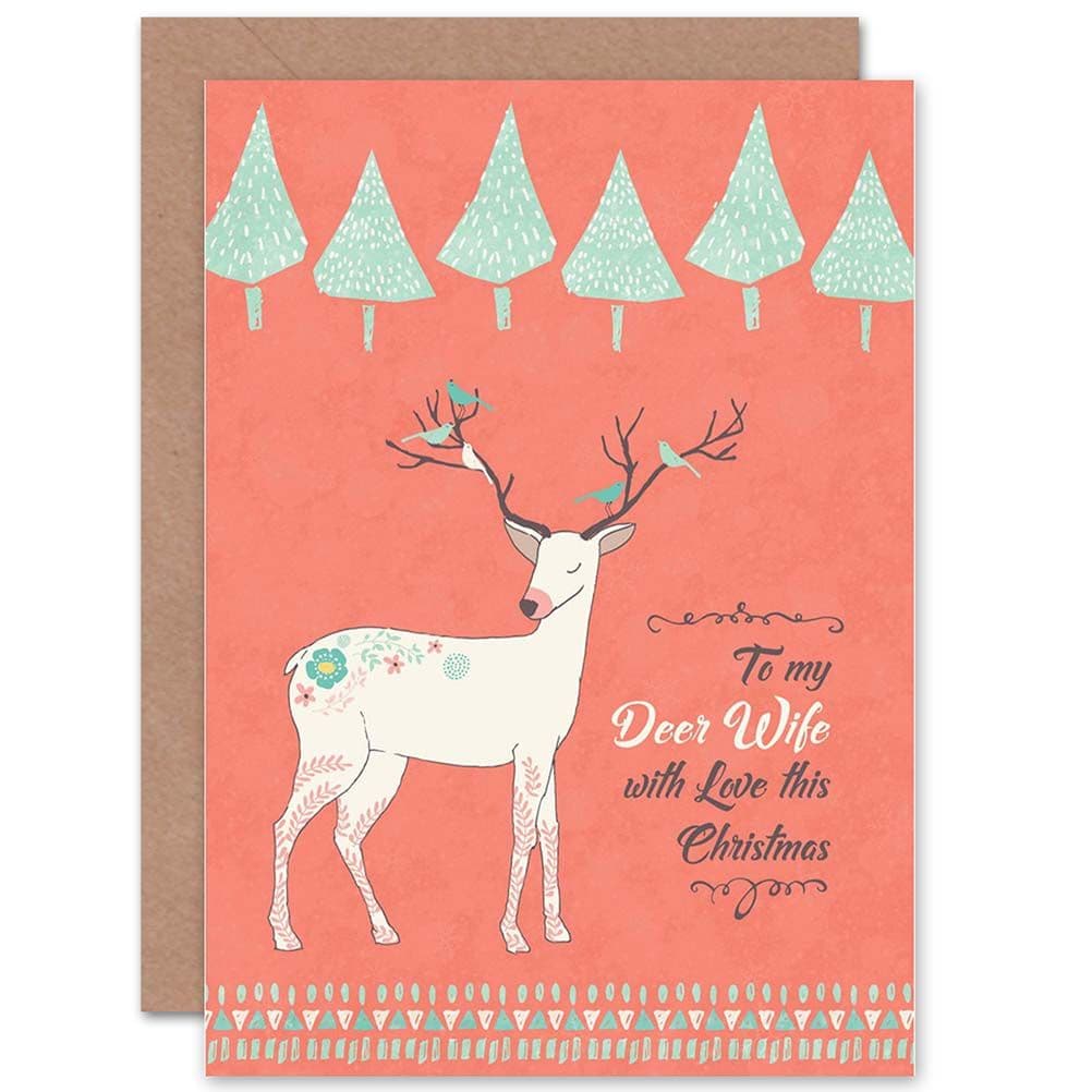 Deer Wife Greetings Card