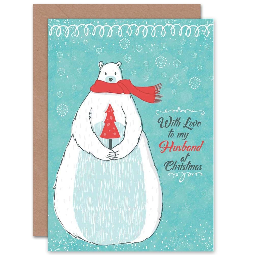 Husband Polar Bear Greetings Card