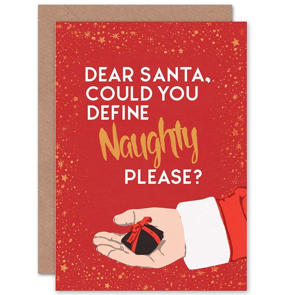 Santa Define Naughty Funny Funny Christmas Greetings Card