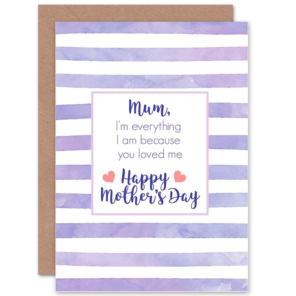 I'm Everything I Am Because You Loved Me Mothers Day Greetings Card