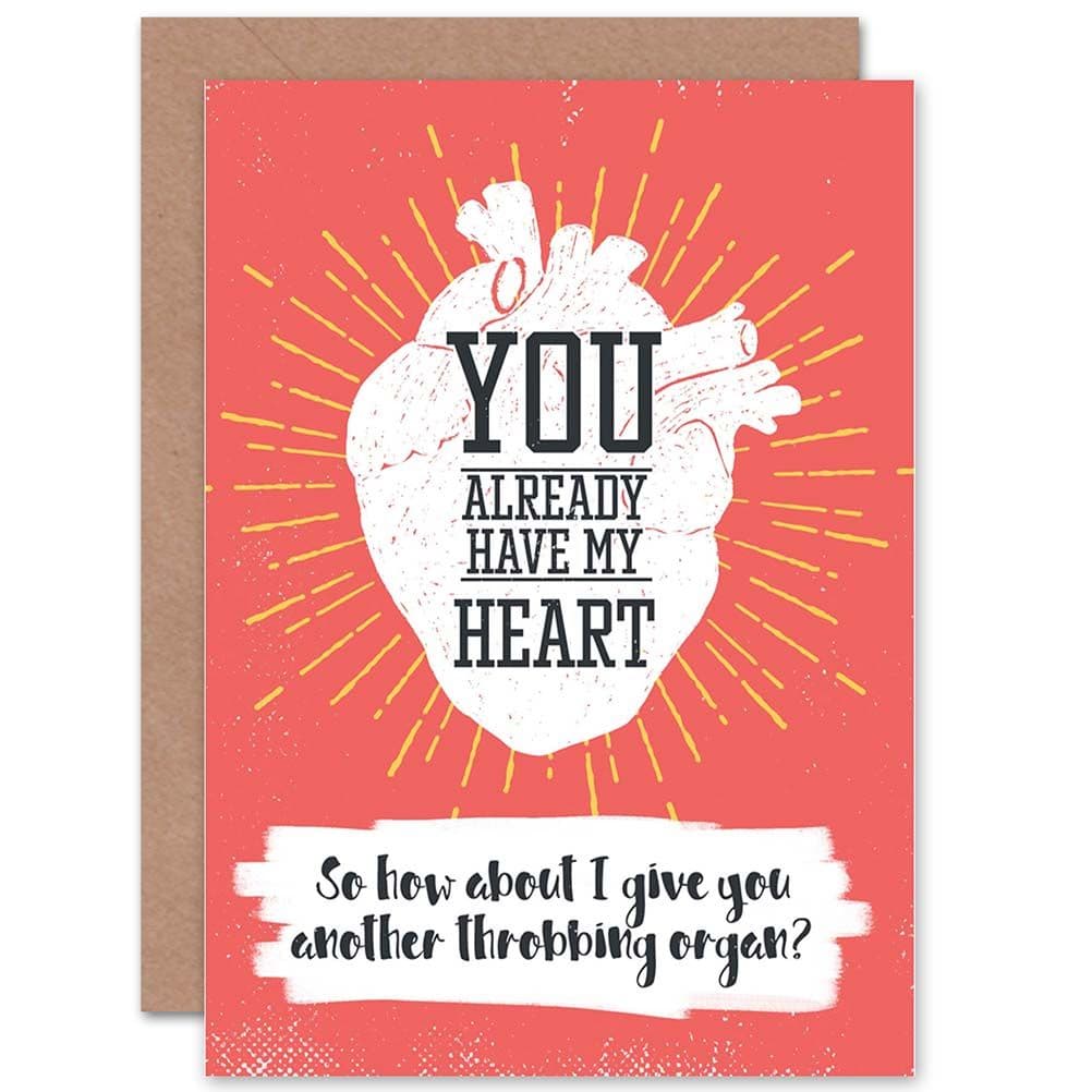 Valentines Day Throbbing Organ Greetings Card