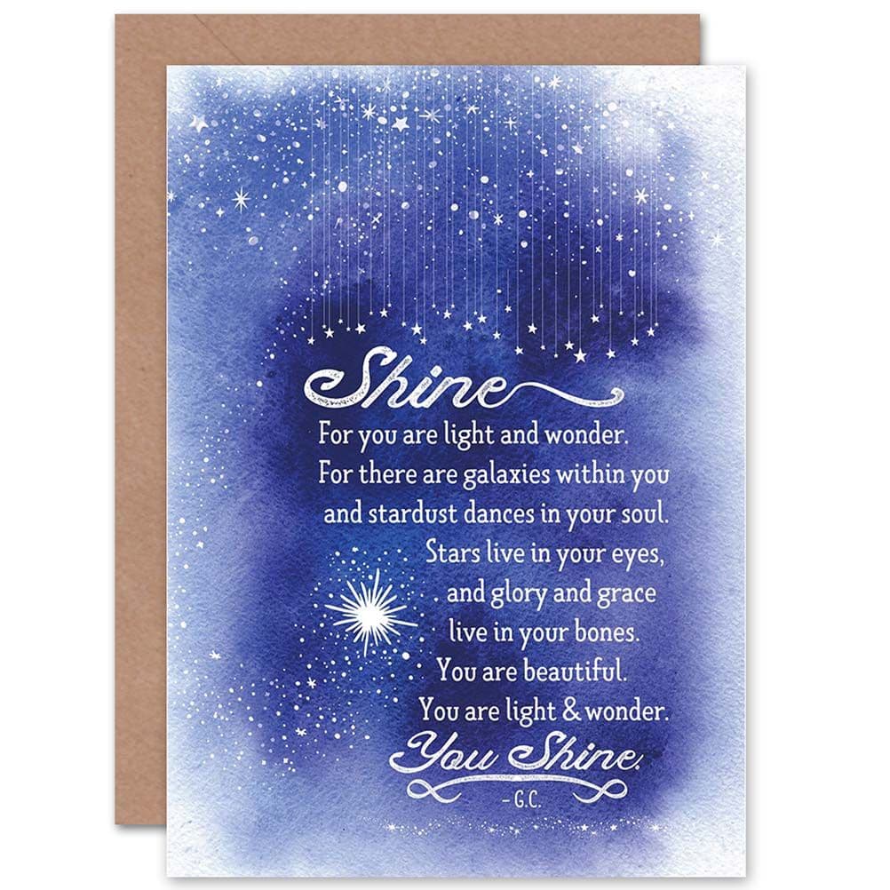 Quote Shine Children Kid Child Daughter Son Love Stars Greetings Card
