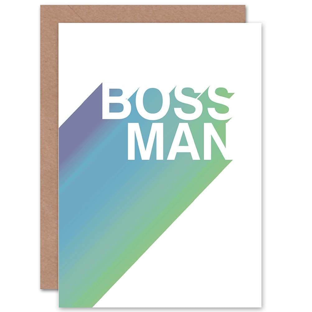 Boss Man Gradient Greetings Card