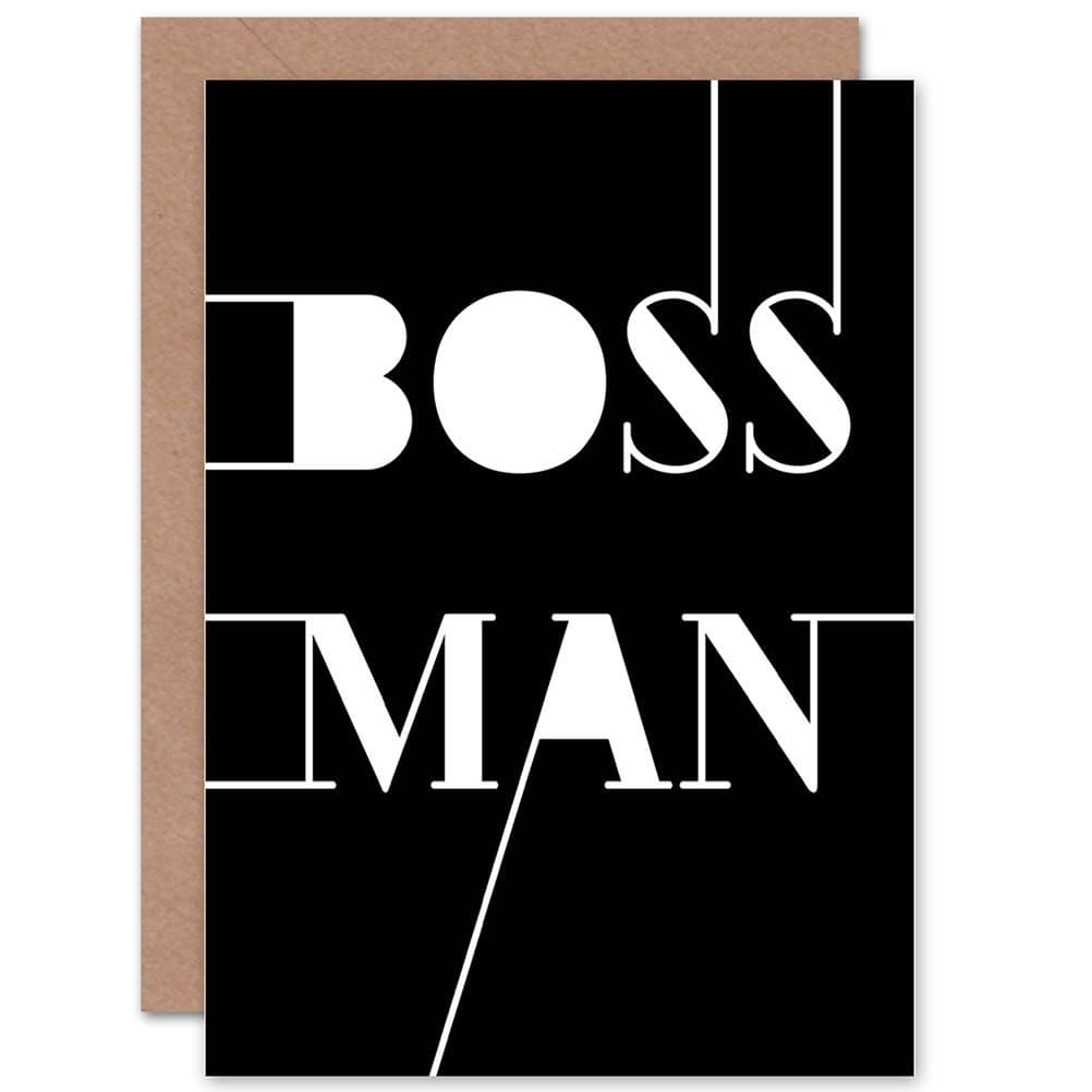 Boss Man Extended Lines Greetings Card