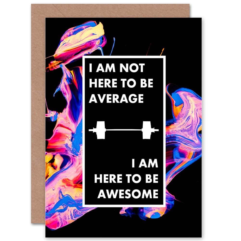 Gym Word Here To Be Awesome Greetings Card