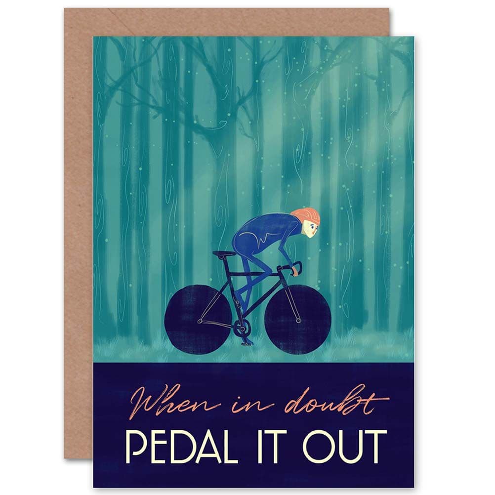 Sport Pedal It Out Cycling Bike Greetings Card