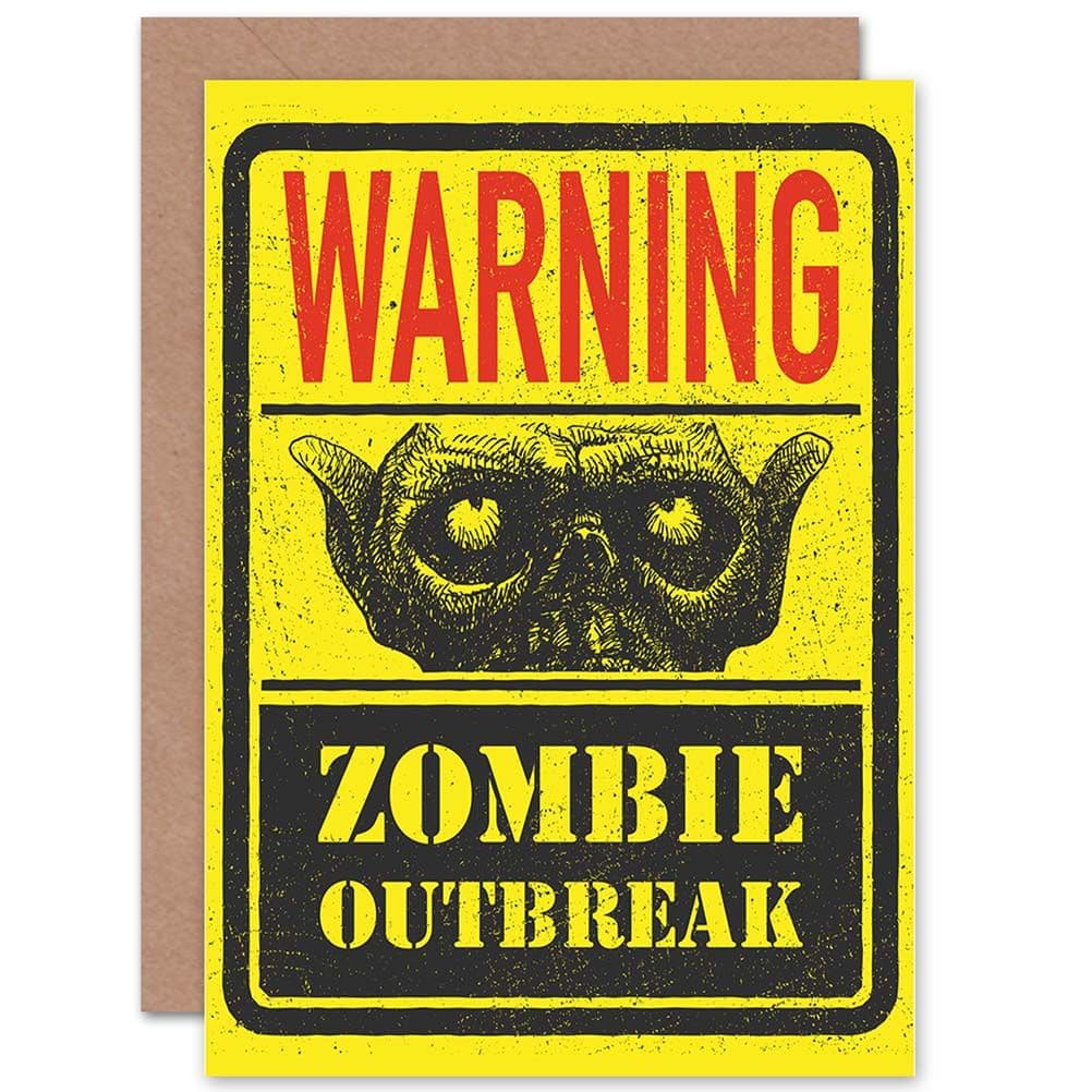 Zombie Outbreak Warning Greetings Card