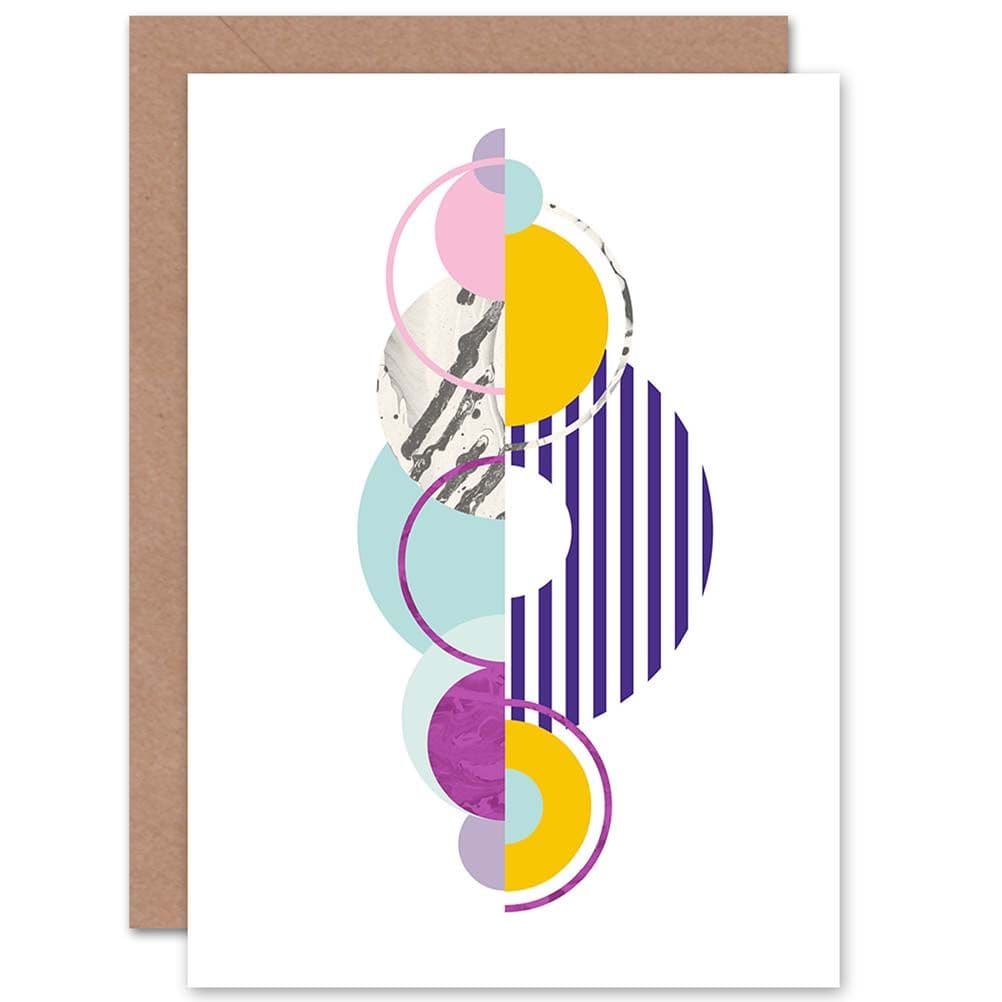 Abstract Minimalist Circles Greetings Card