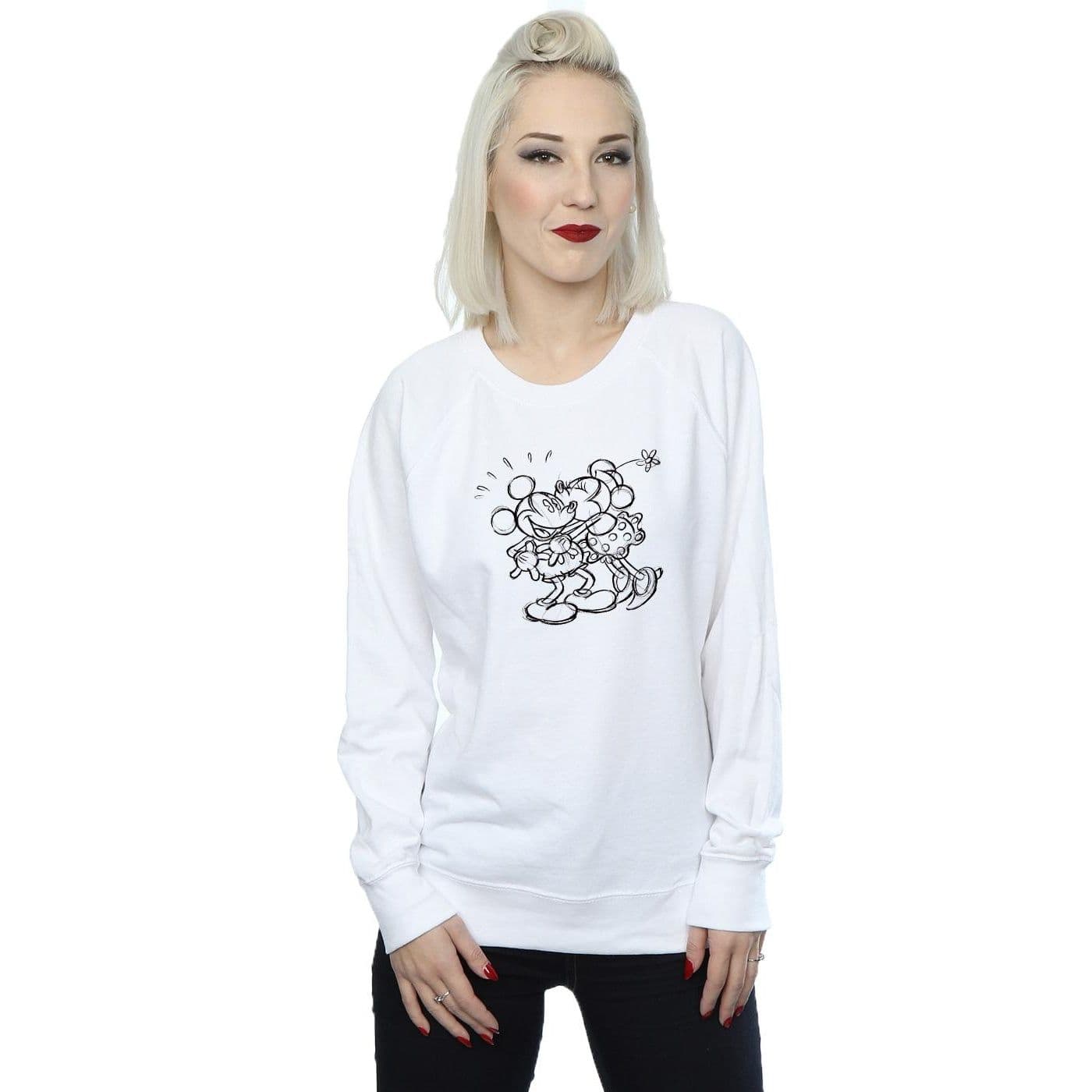 Mickey Minnie Kiss Sketch Sweatshirt