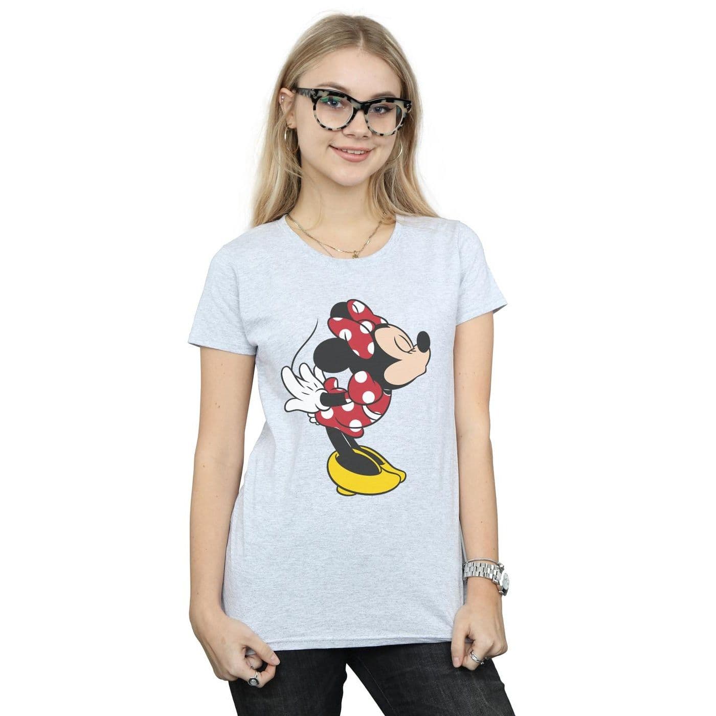 Minnie Mouse Split Kiss Cotton T Shirt