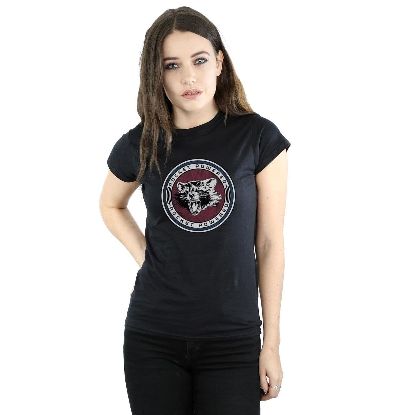 Guardians Galaxy Rocket Powered Cotton T Shirt