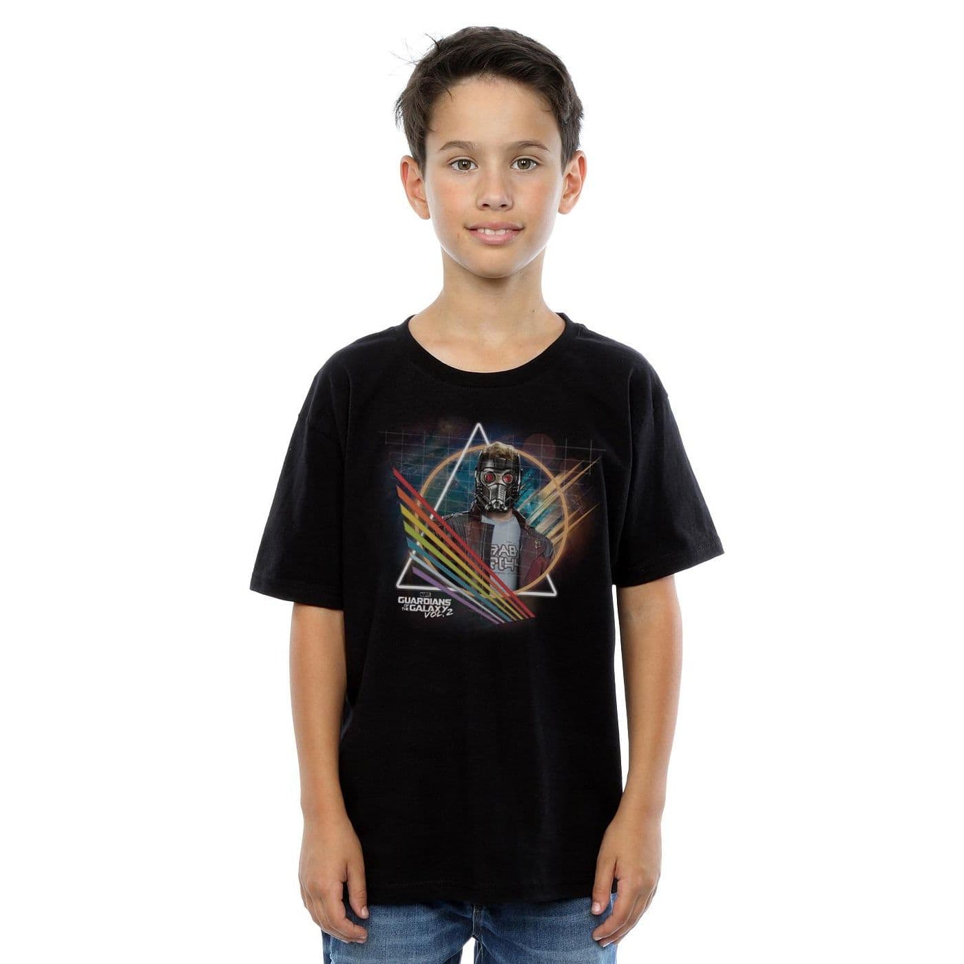 Guardians Galaxy Neon Star Lord Masked T Shirt