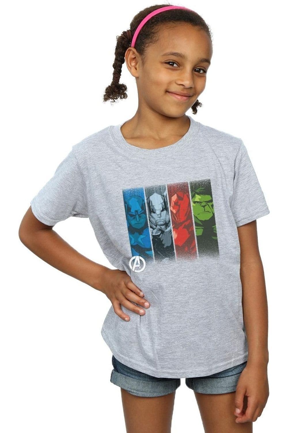 Avengers Team Strips Cotton T Shirt