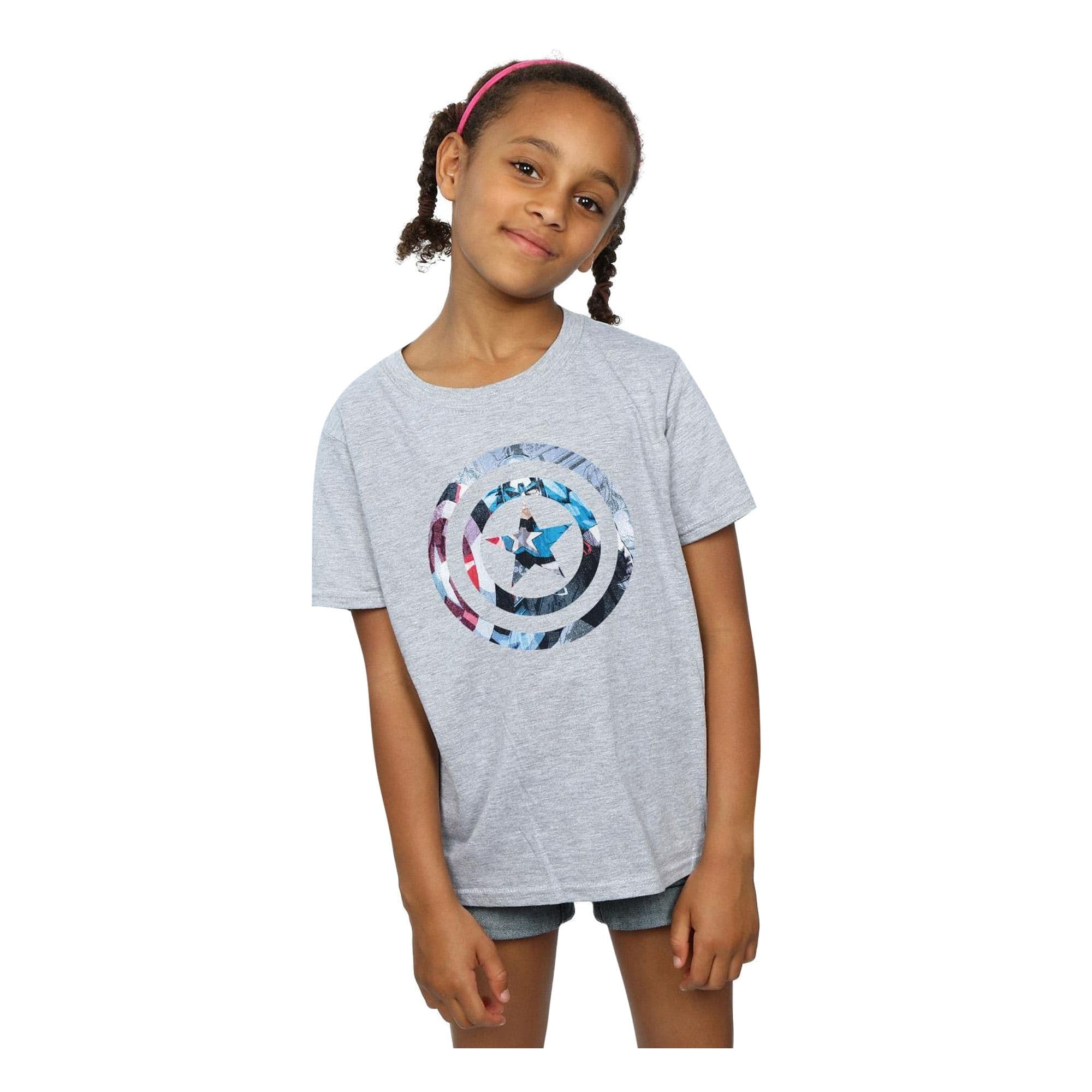 Avengers Captain America Montage Symbol Cotton T Shirt