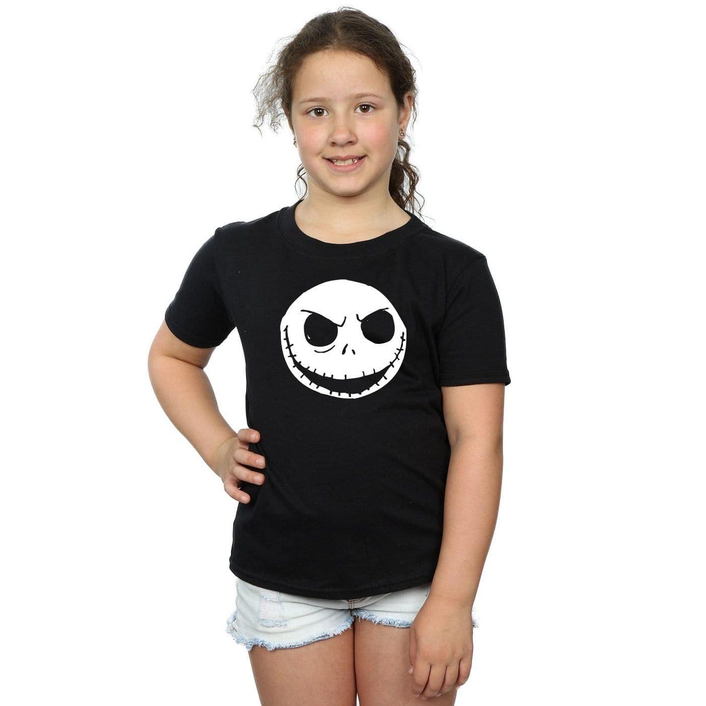 Nightmare Before Christmas Jack Skellington Face Cotton T Shirt