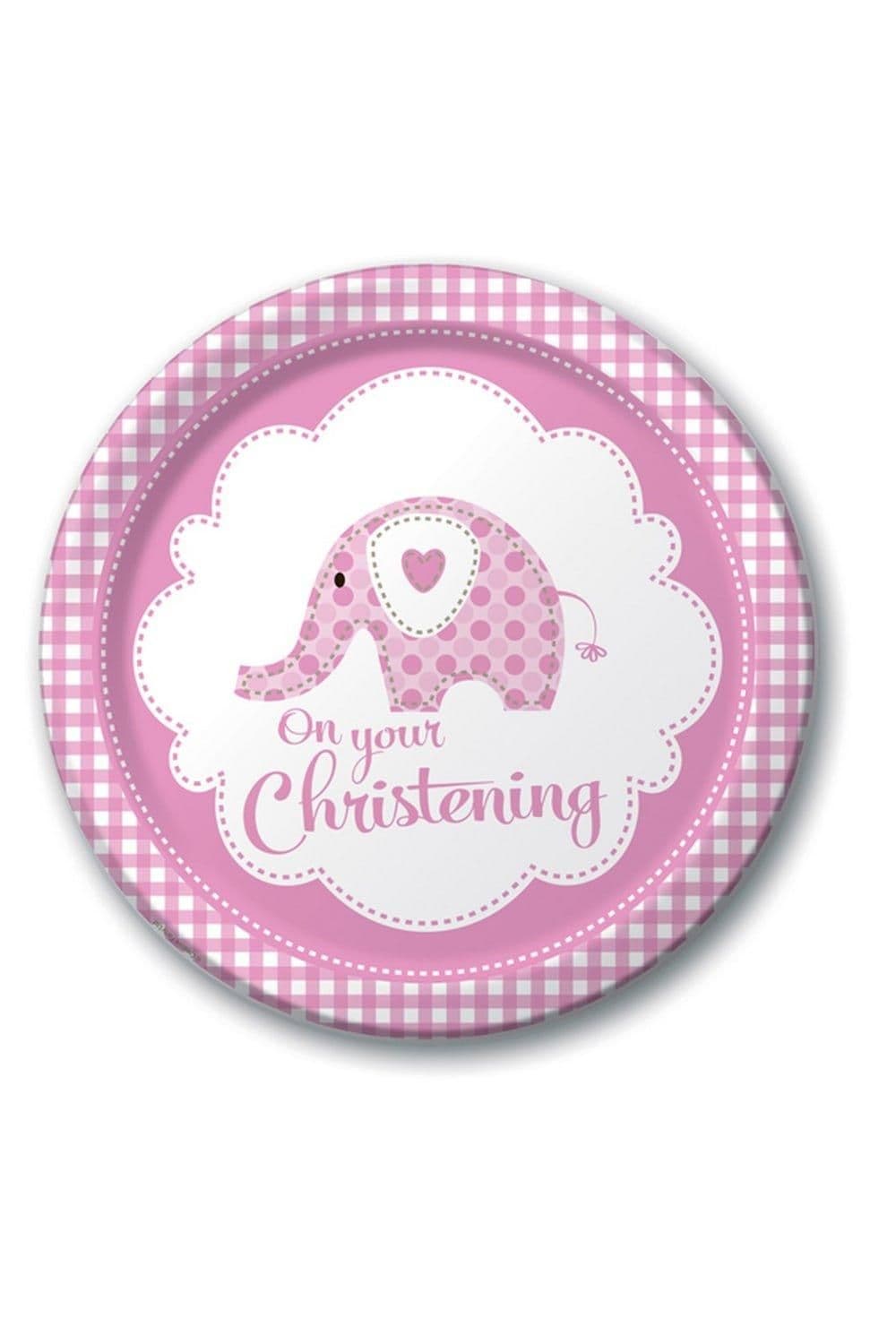 Elephant Christening Plates