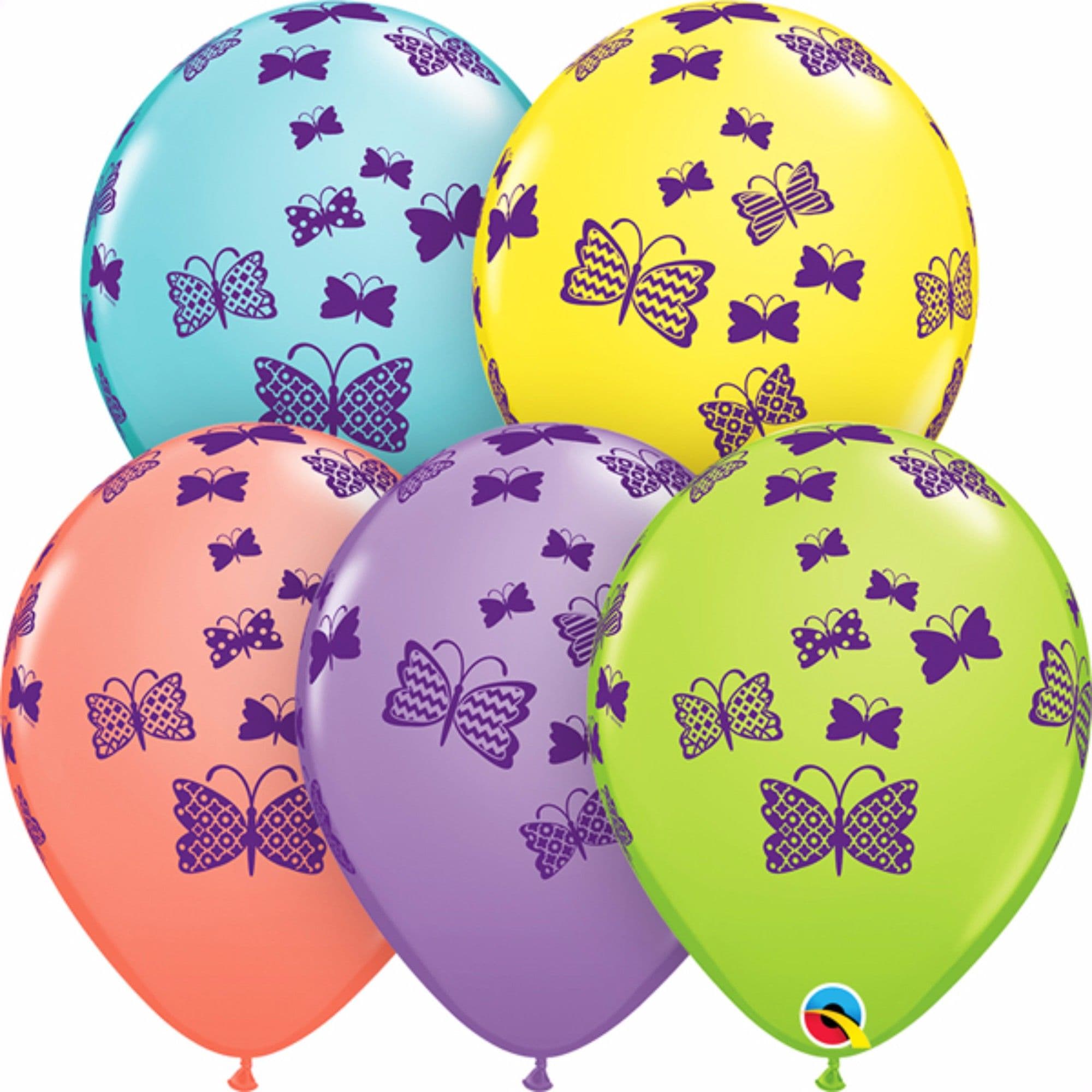 Butterflies Design Sorbet Latex Balloons