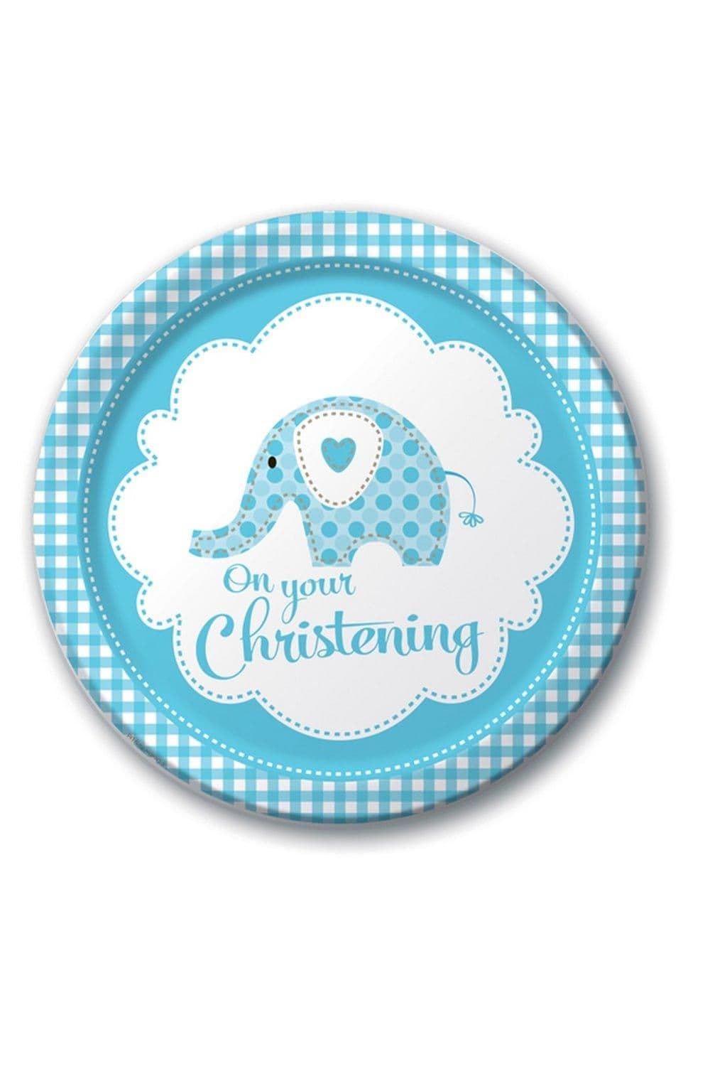 Elephant Christening Paper Dinner Plates