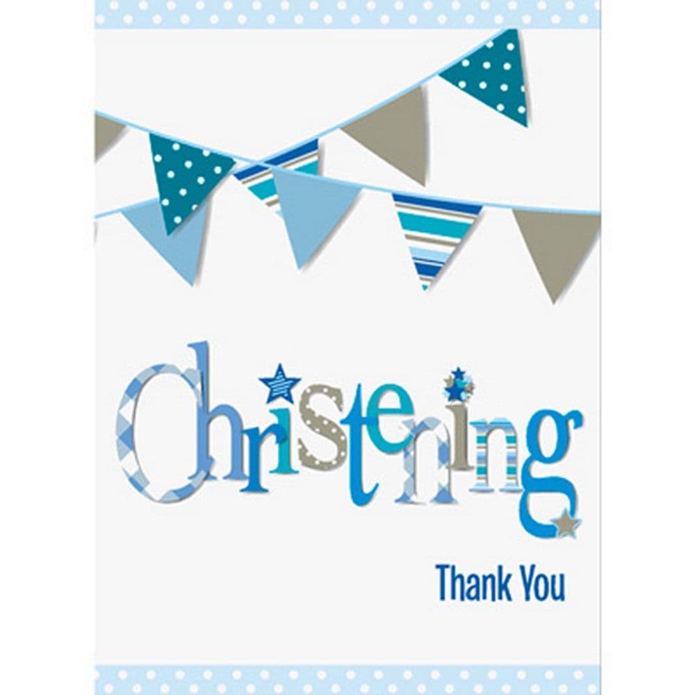 Bunting Christening Thank You Notes