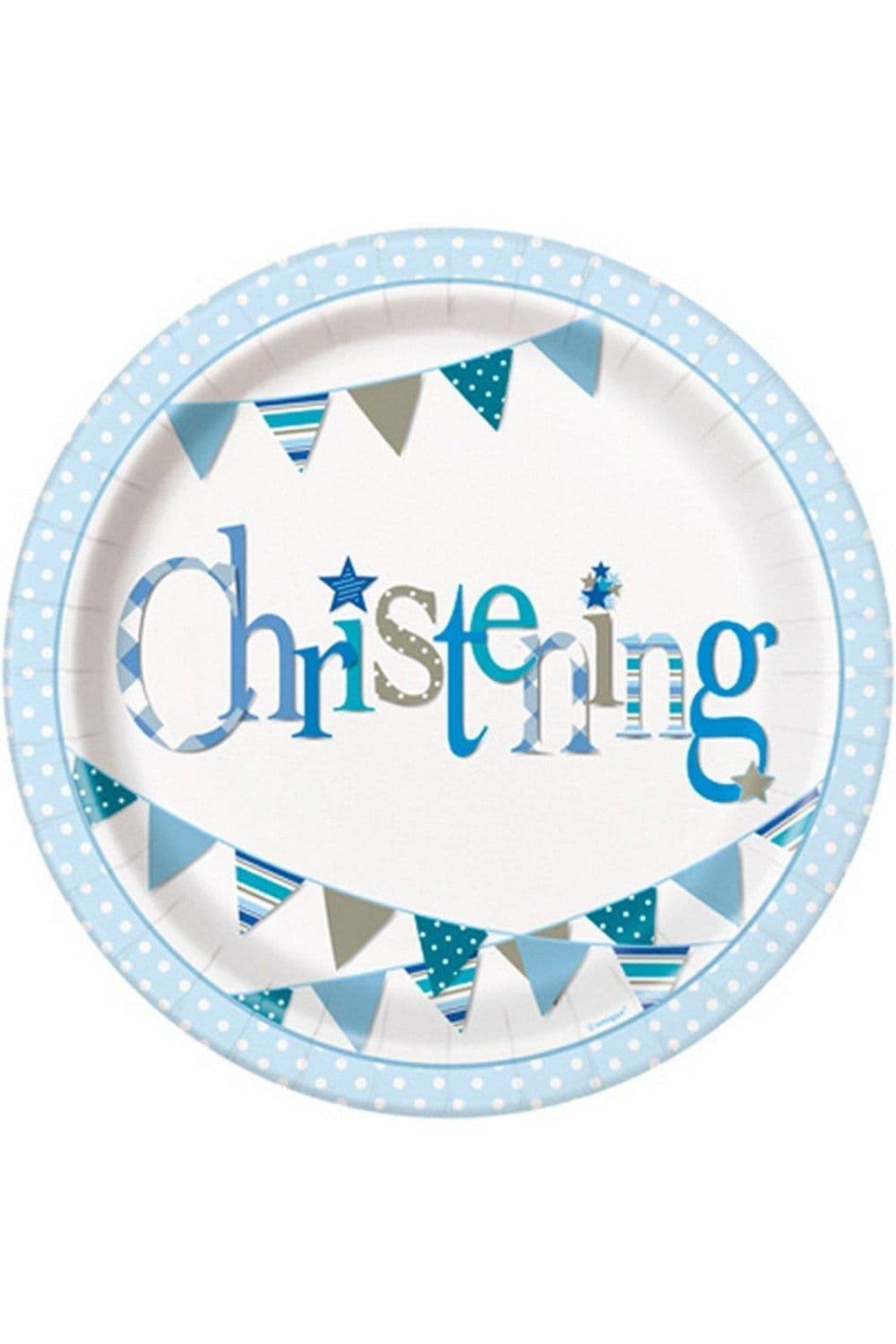 Bunting Christening 9 Inch Plates