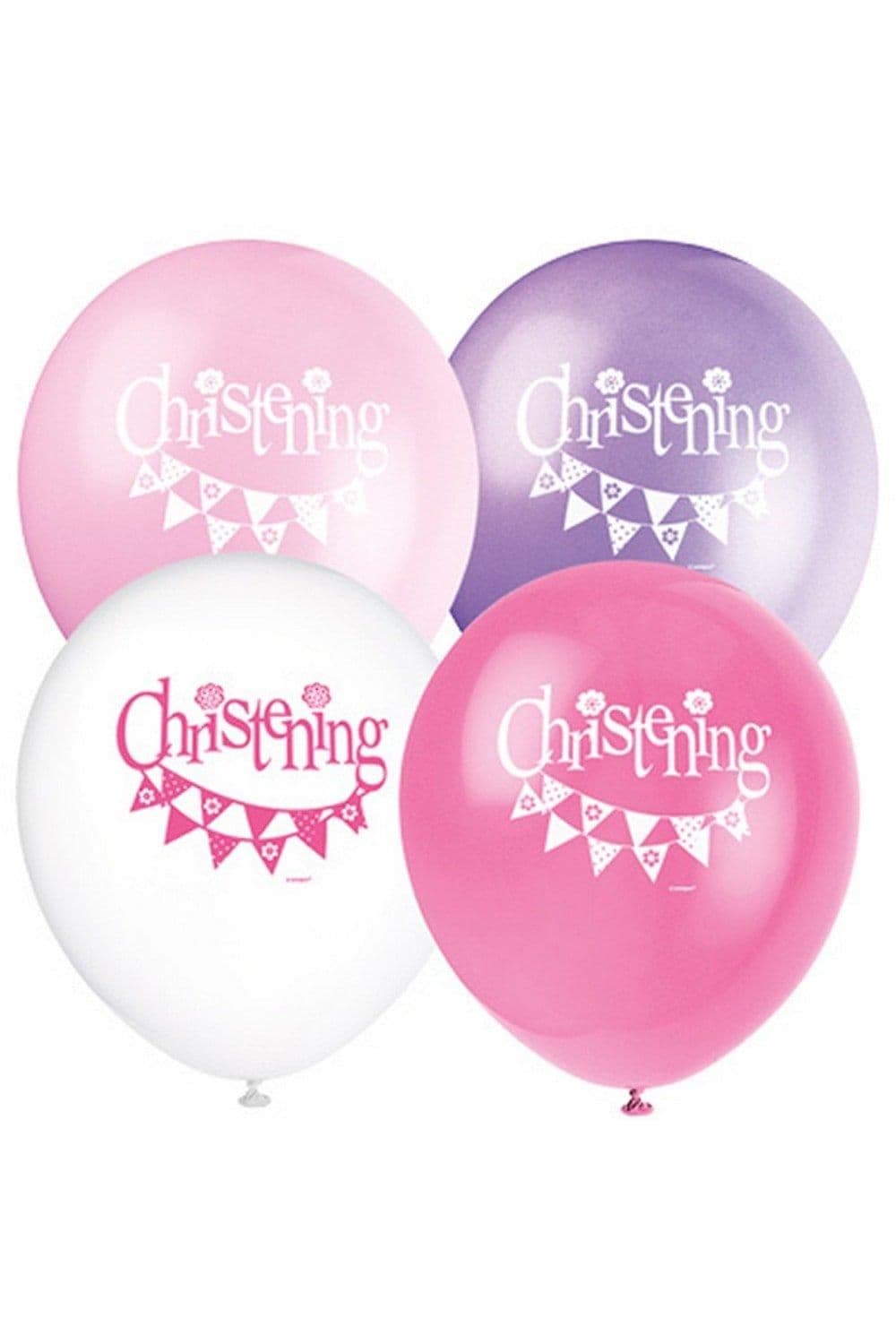 Bunting Christening 12 Inch Latex Balloons