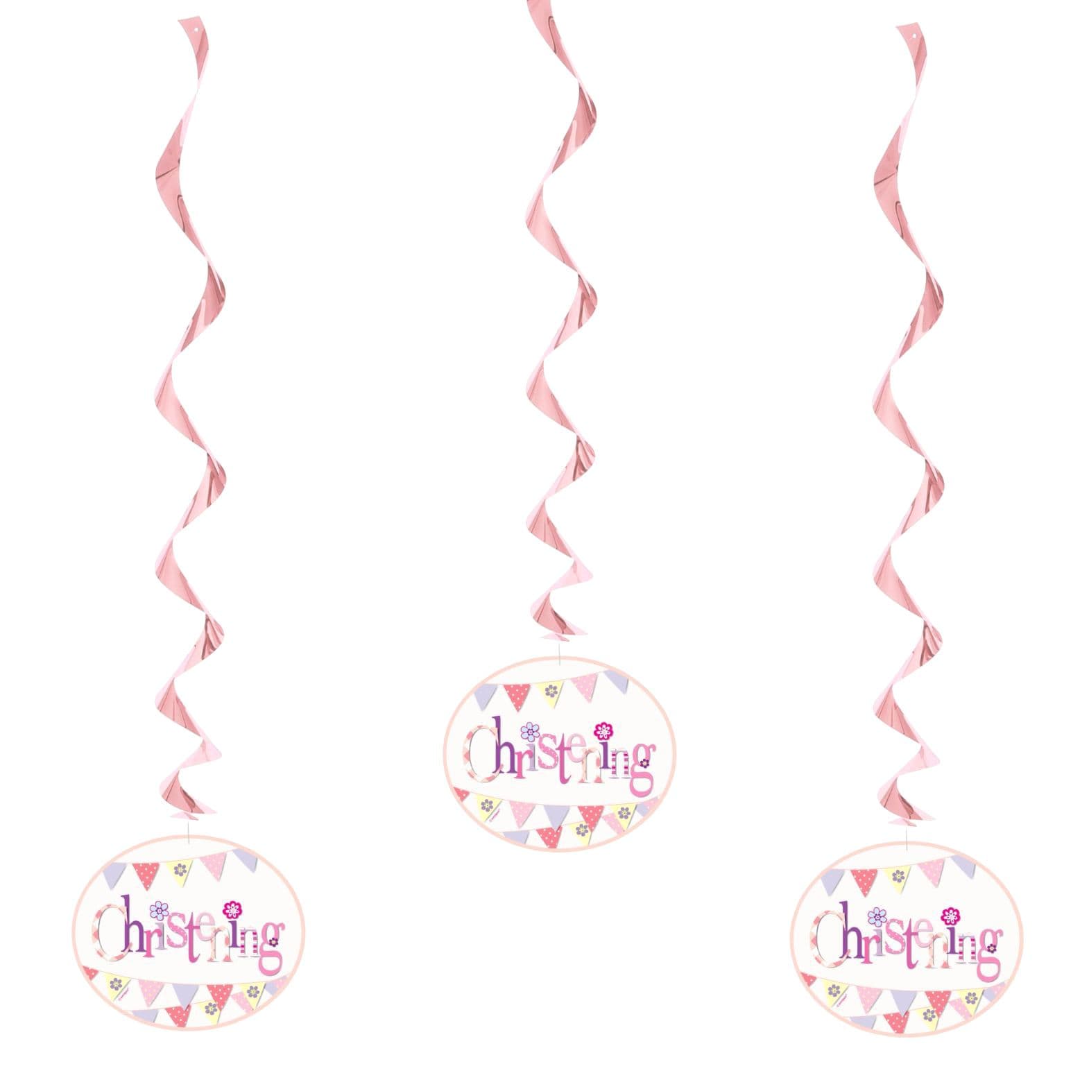 Bunting Christening Hanging Decorations