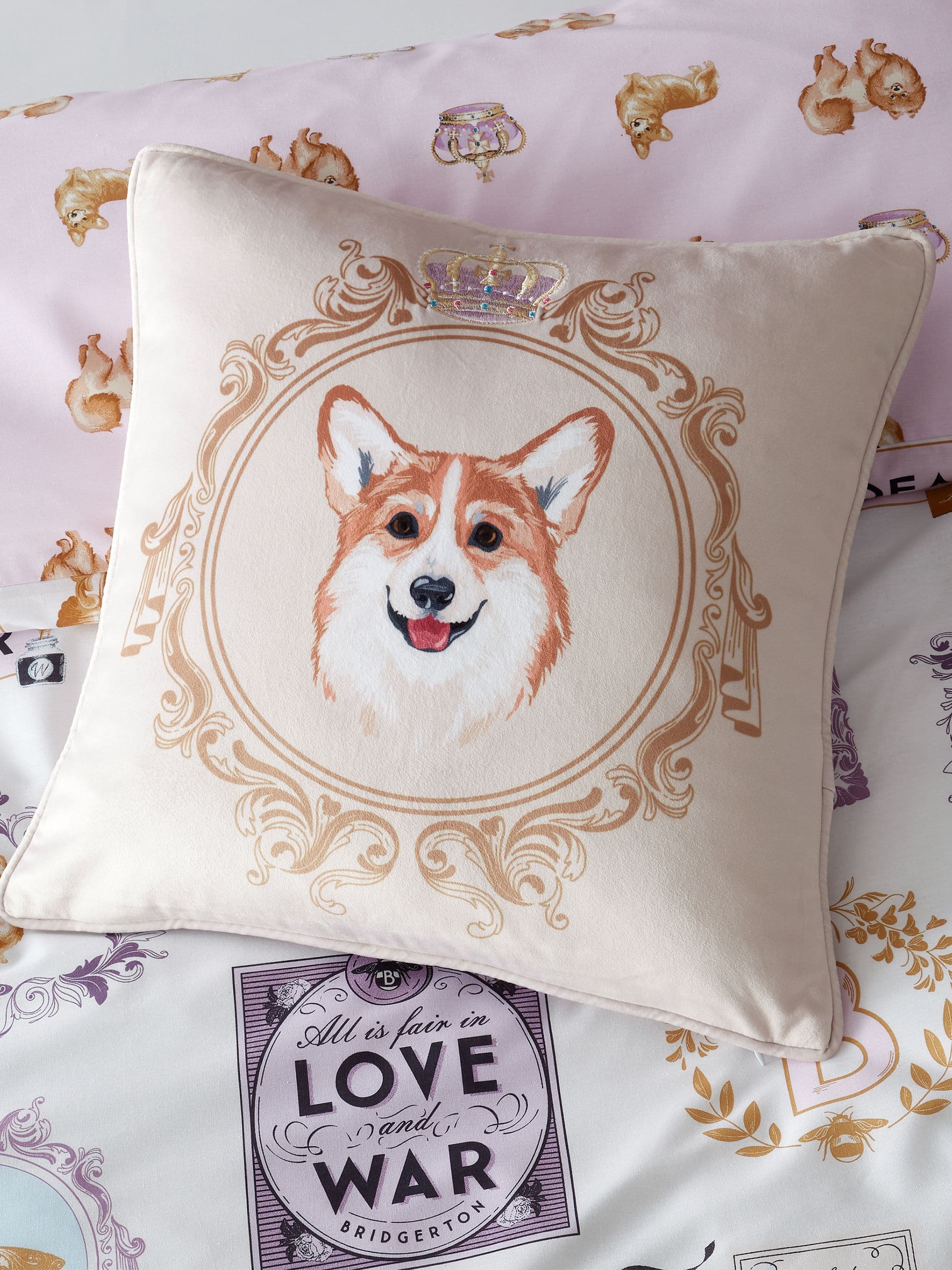'Mr Newton Corgi' Cushion