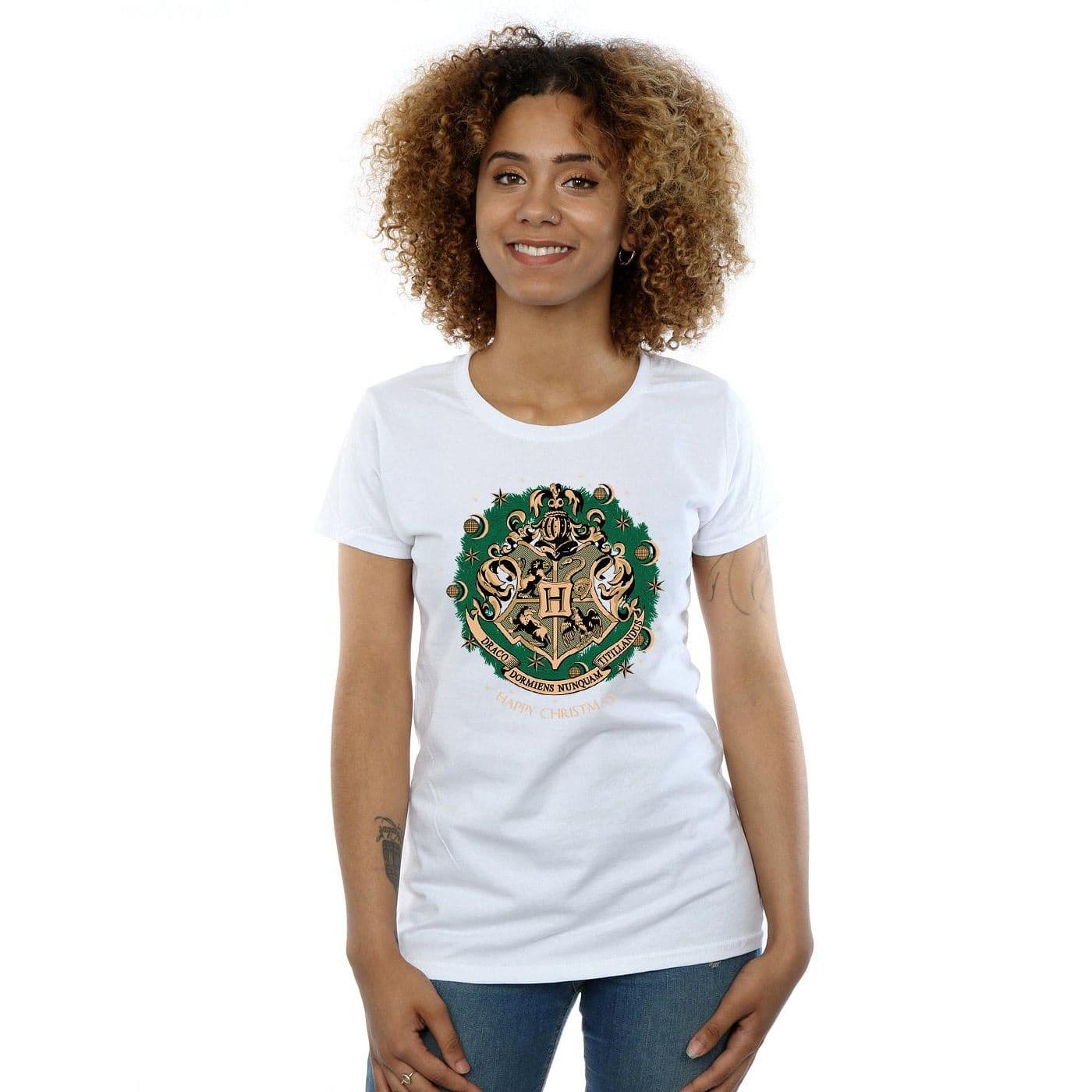 Christmas Wreath Cotton T Shirt