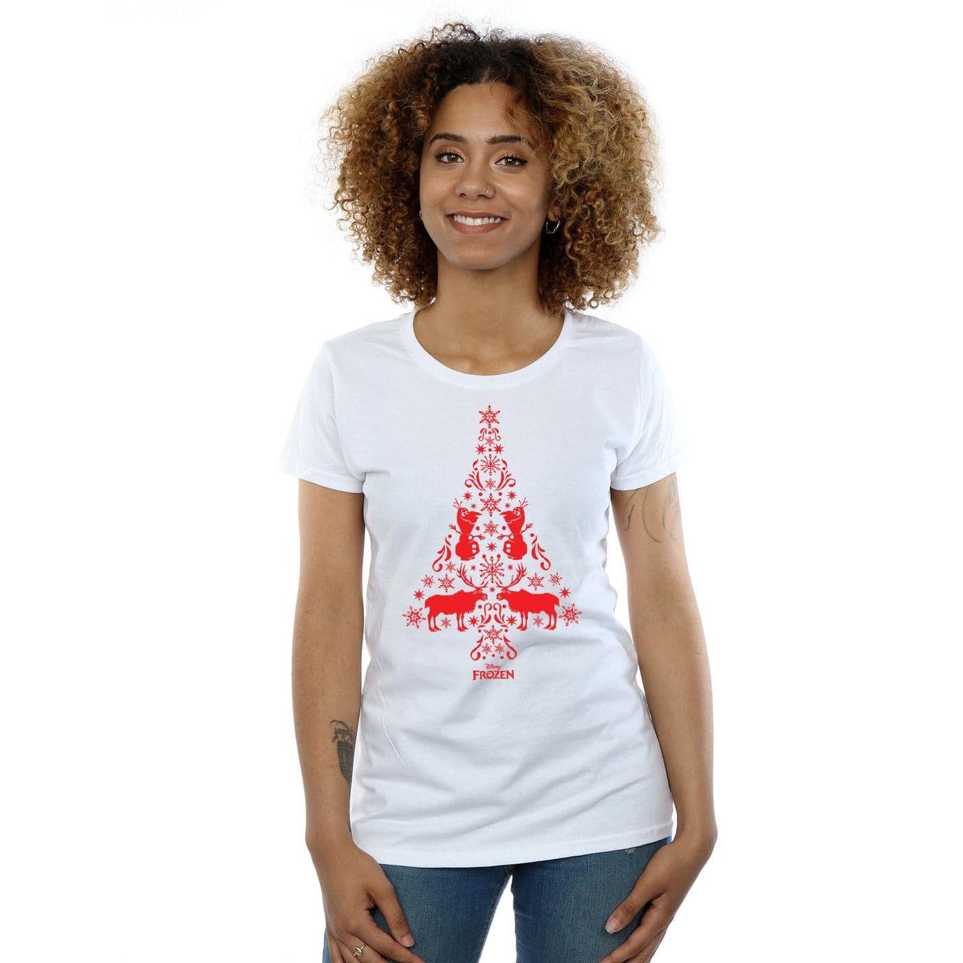 Frozen Christmas Tree Cotton T Shirt