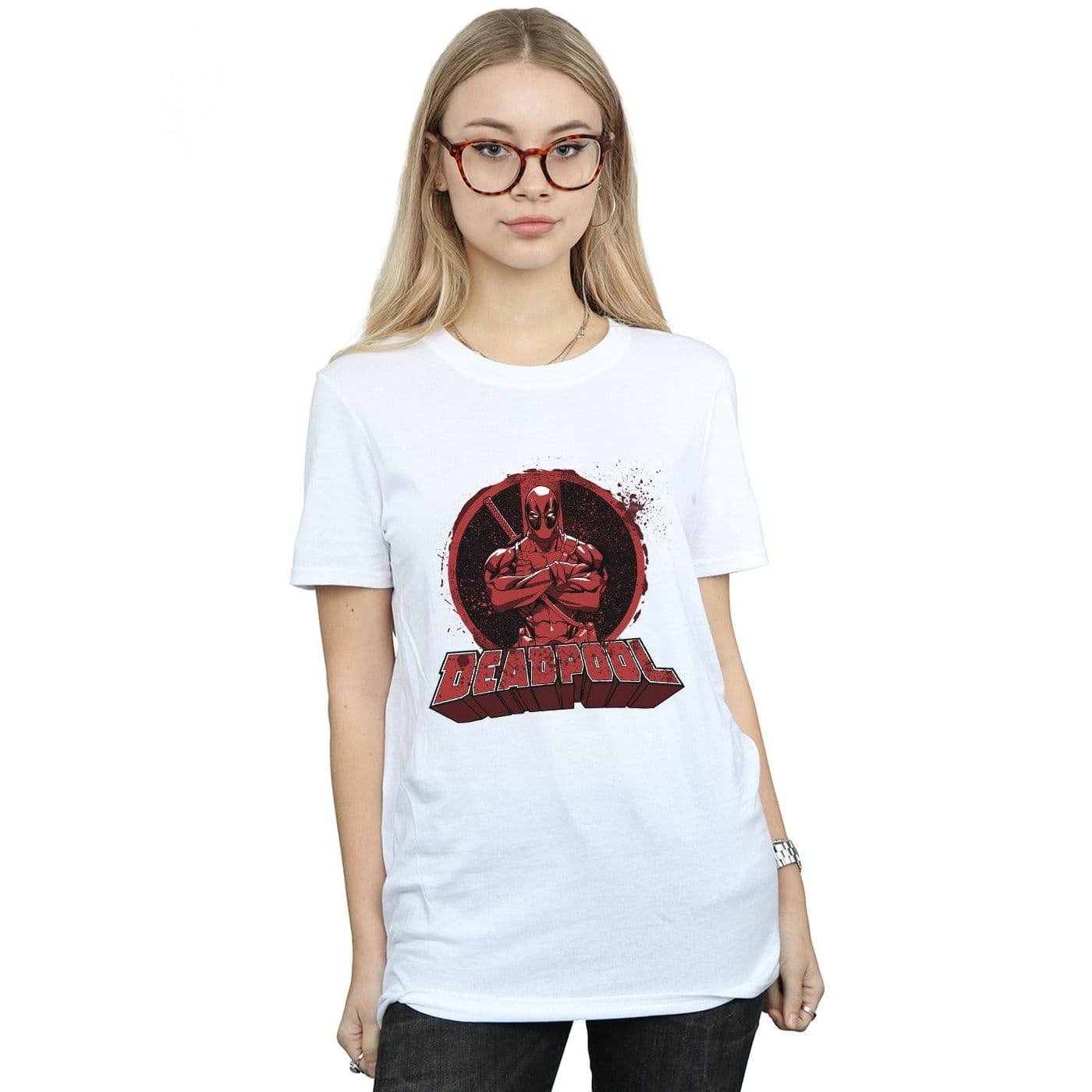Arms Crossed Logo Boyfriend T Shirt