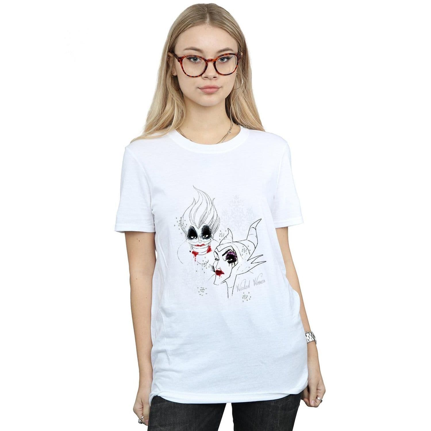Villains Wicked Cotton Boyfriend T Shirt