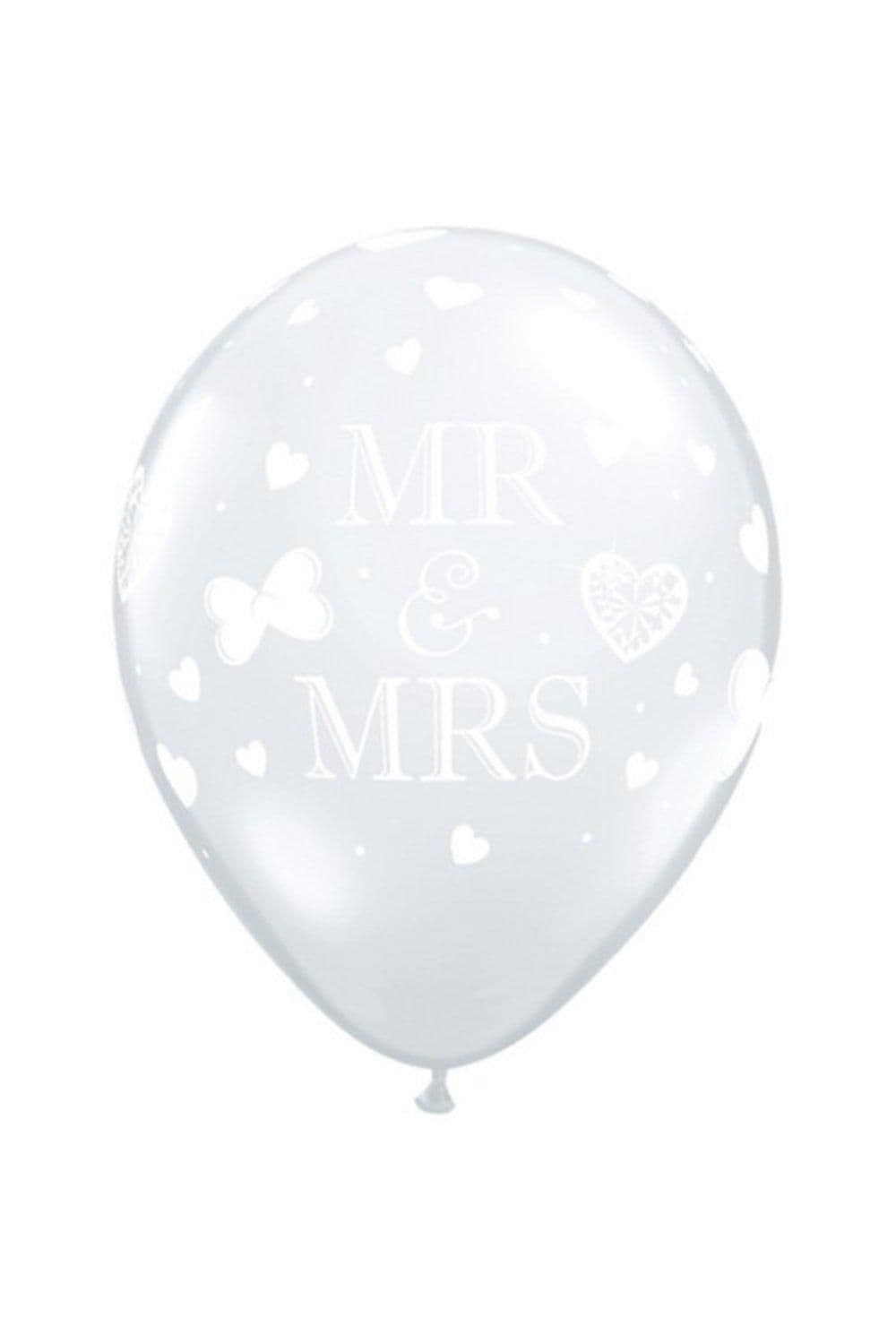 11 Inch Diamond Mr & Mrs Latex Balloon