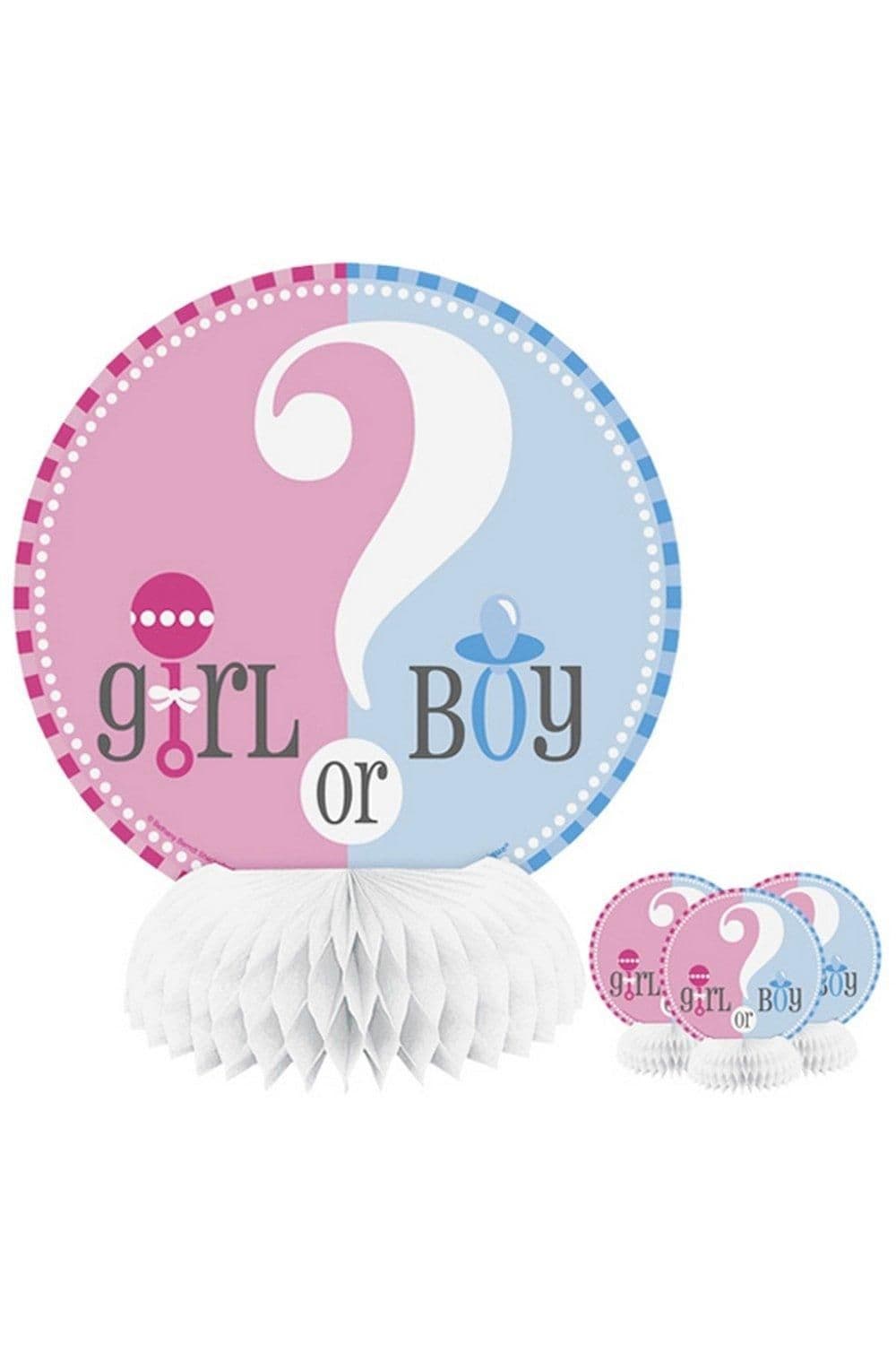 Shower Gender Reveal Honeycomb Decorations
