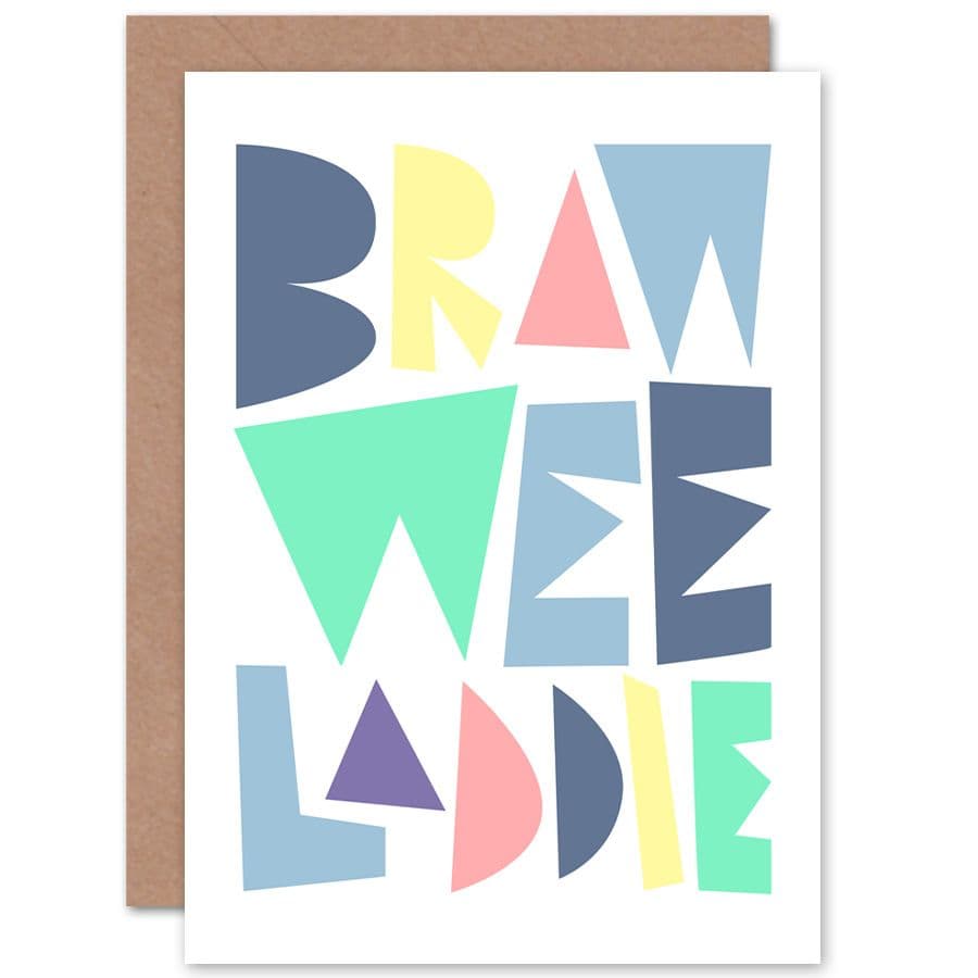 Braw Wee Laddie Colourful Greetings Card