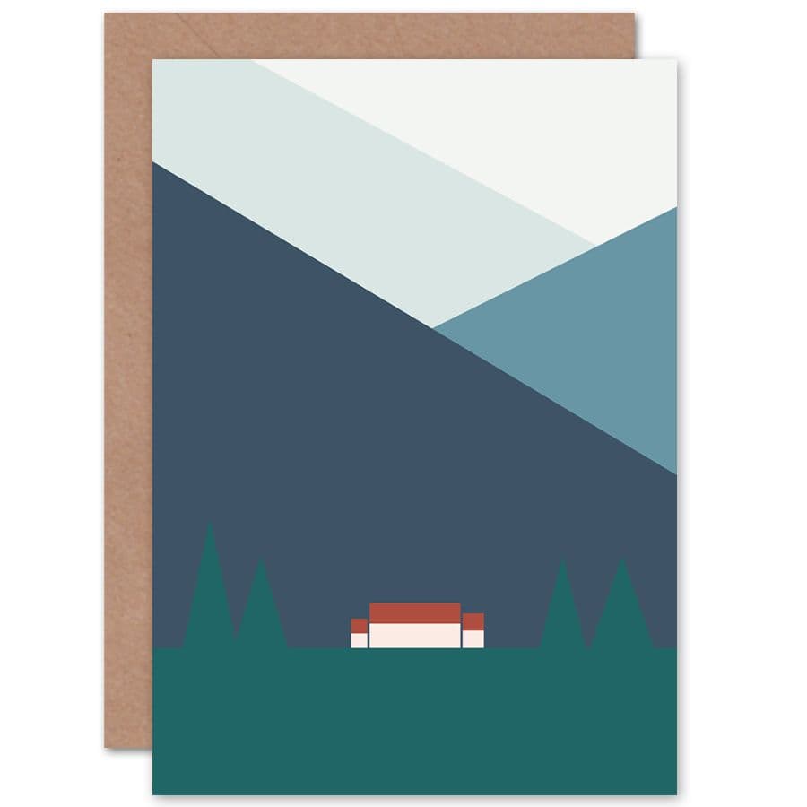 Geometric Highland Home Greetings Card