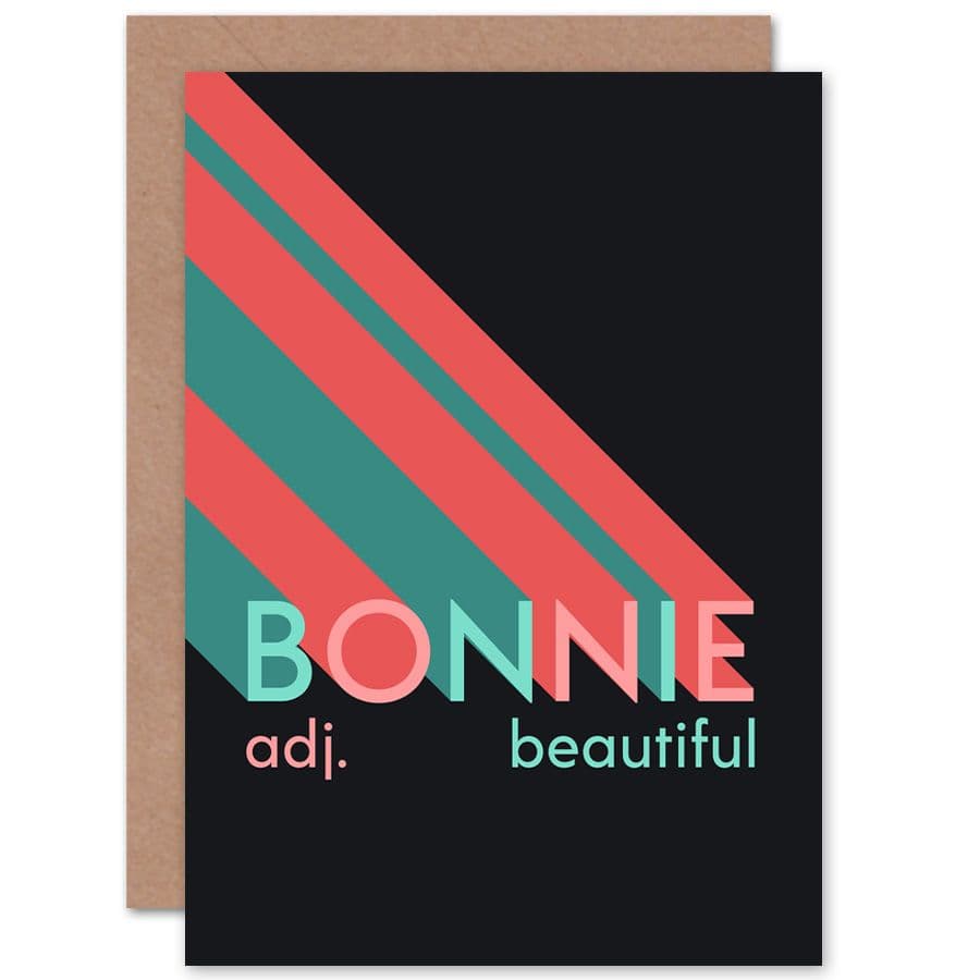 Scottish Definition Bonnie Greetings Card