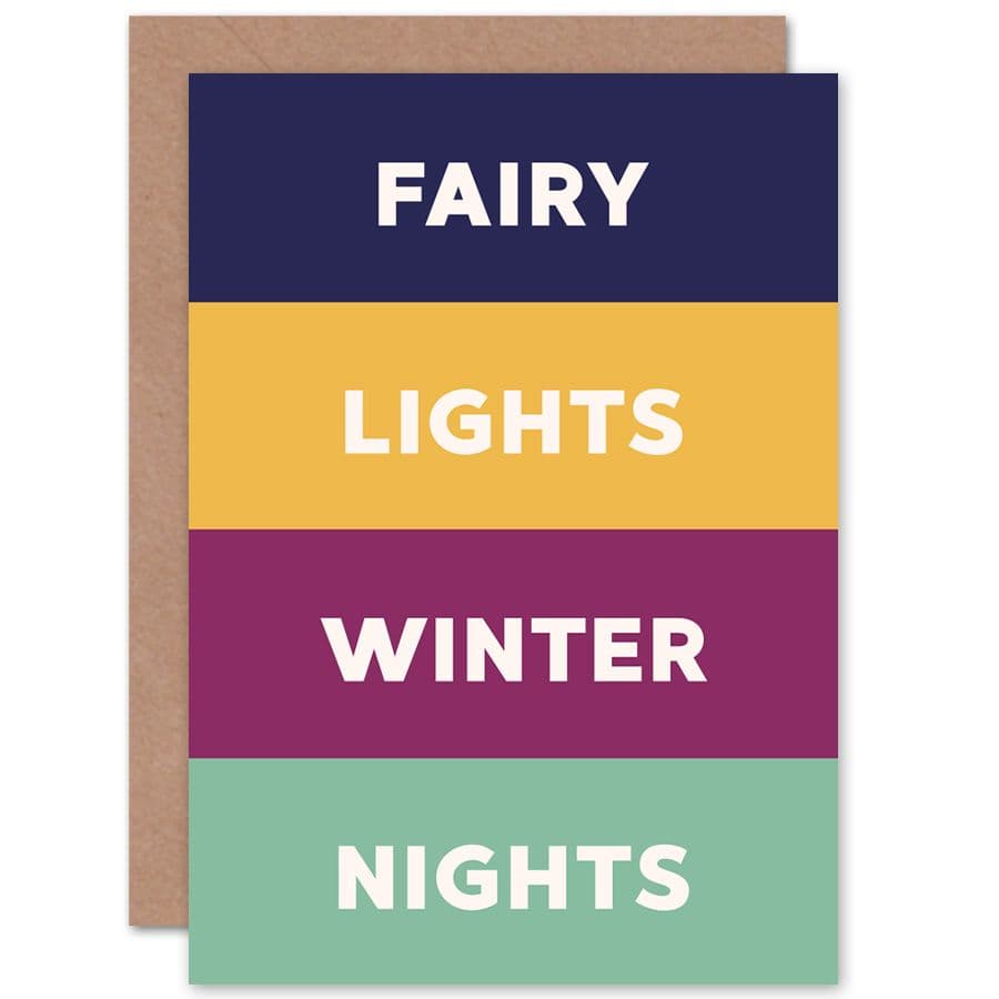 Fairy Lights Winter Nights Greetings Card
