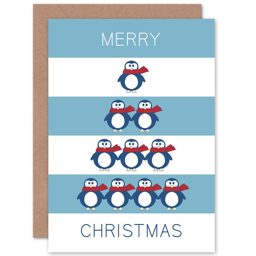Penguin Tree Greetings Card