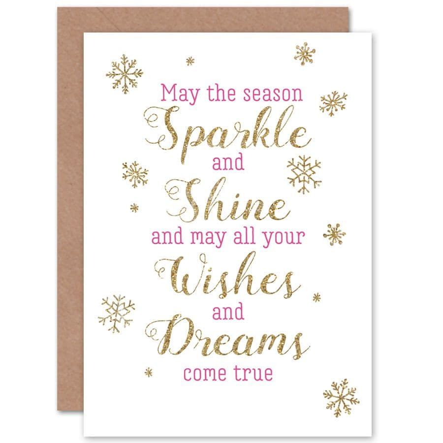 Season Sparkle And Shine Christmas Greetings Card