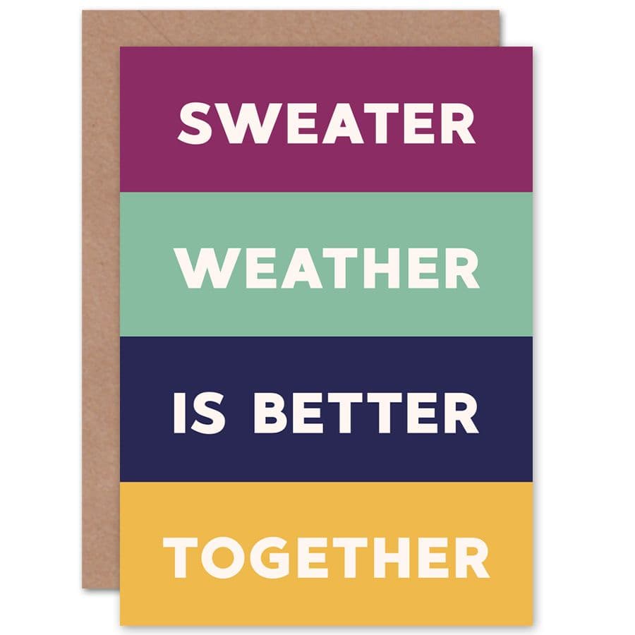 Sweater Weather Together Christmas Greetings Card