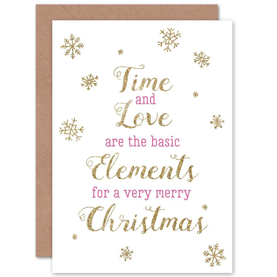 Time And Love Christmas Christmas Greetings Card