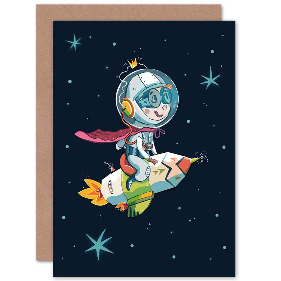 Super Astronaut Kid Greetings Card