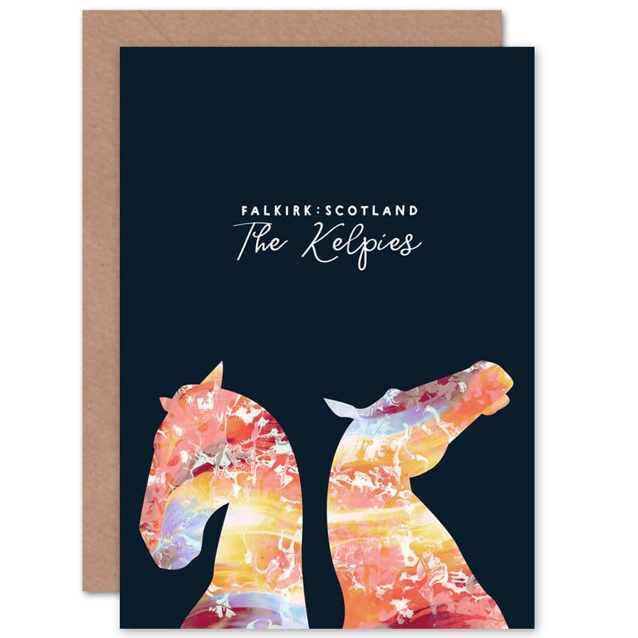 Marble Kelpies Falkirk Scotland Greetings Card