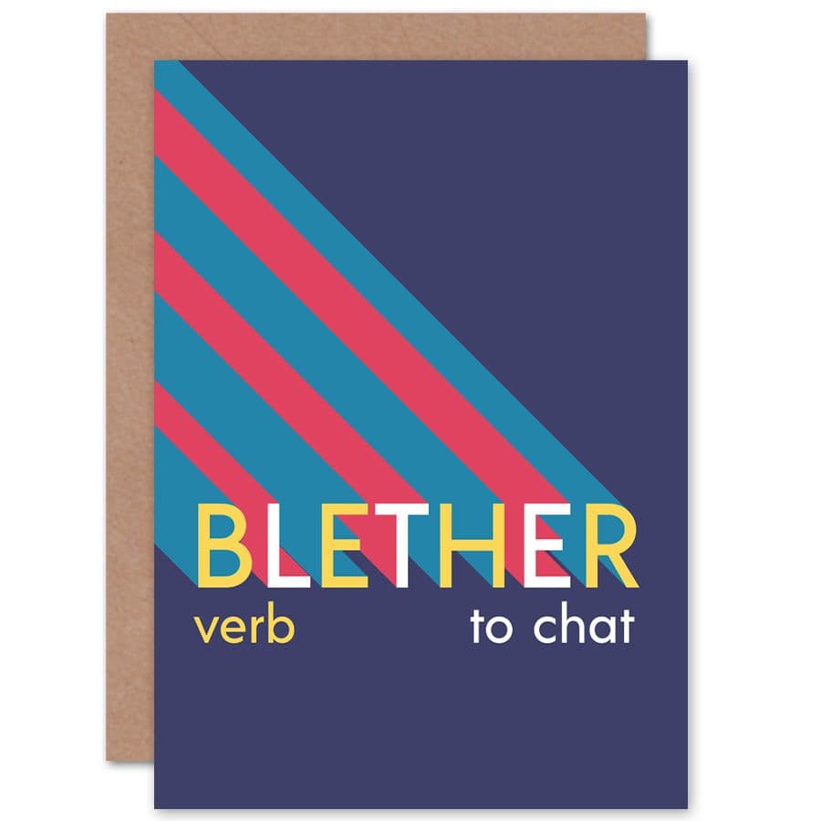 Scottish Definition Blether Greetings Card