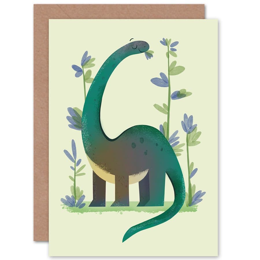 Dinosaur Apatosaurus Greetings Card