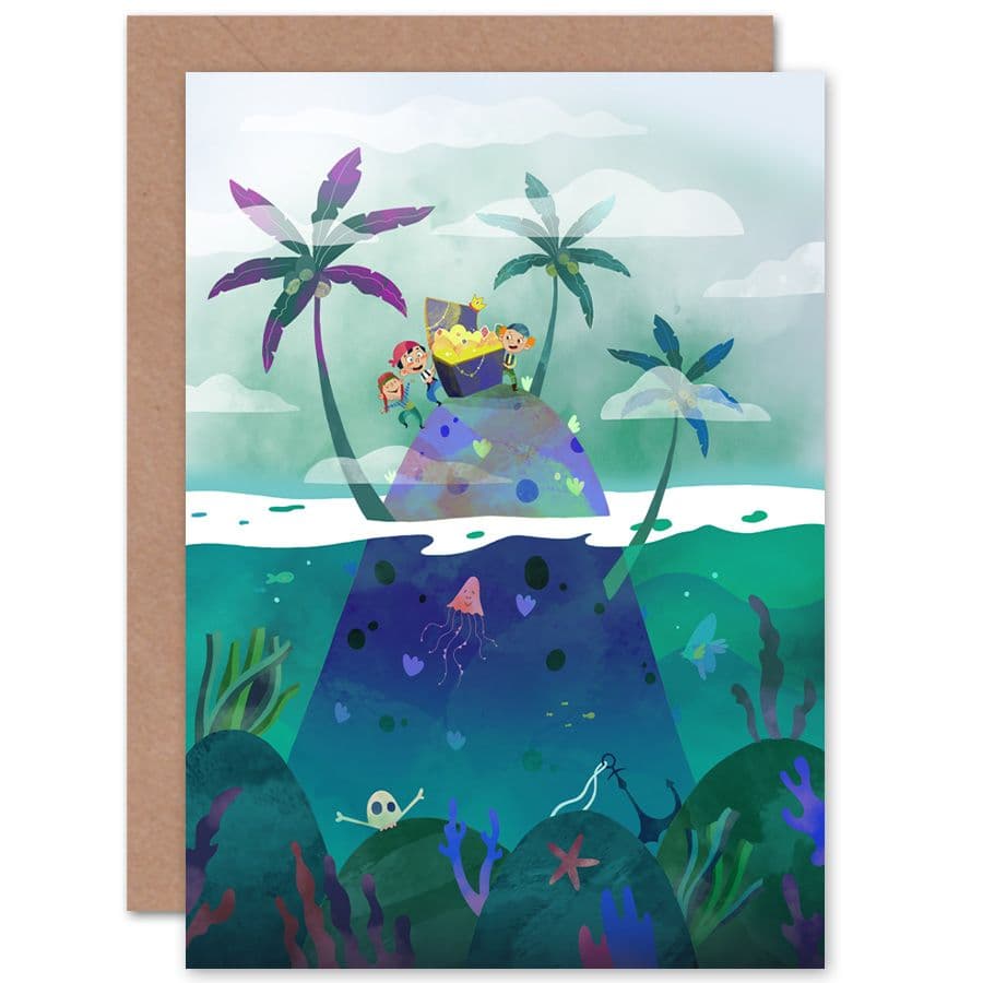 Pirates Treasure Greetings Card