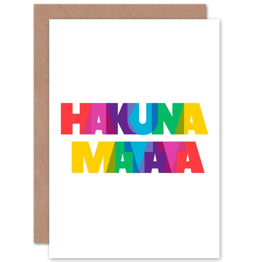 Hakuna Matata Colourful Greetings Card