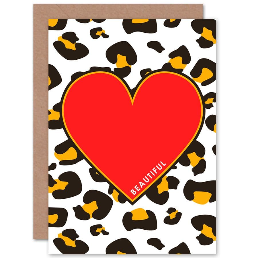 Leopard Shapes Beautiful Greetings Card