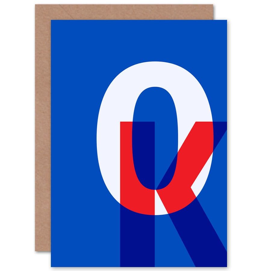 OK Typography Modern Word Art Greetings Card